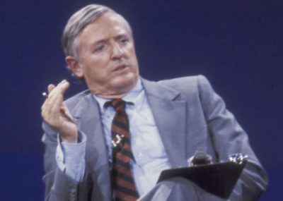 William F. Buckley on the set
